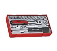 Teng Tt3819 Regular Metric Socket Set, 19 Piece - 3/8In Drive Multi Colour (One Size)