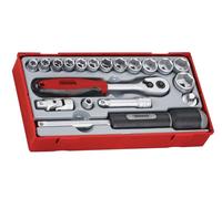 Teng Tt3819 Tt3819 Regular Metric Socket Set, 19 Piece - 3/8In Drive Tentt3819