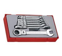 Teng TT6508RF 8 Piece 8 - 19mm Flexible Ratcheting Combination Spanner Set
