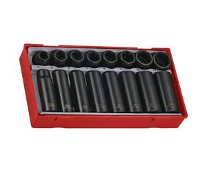 Teng TT9116N 16 Piece 1/2" Regular & Deep Impact Socket Set