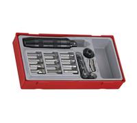 Teng TTID20 40910 Ind Impact Driver Set Drive | Reversible 1/2 drive hand-strike impact bit set with 17 CrV 5/16 hex bits in Flat, PH, Hex, and Torx profiles in a TT1 tray