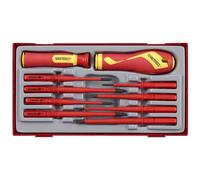 Teng TTV710N Insulated Interchangeable Blade Screwdriver Set, 10 Piece