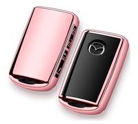 Tengare Mazda Key Fob Cover for Mazda 3 CX-30 CX30 CX-5 CX5 CX-50 CX50 CX-9 MX-30 MX-5 Accessories 2024 2023 2022 Car Key Protector Case Pink