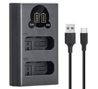 Tengdaxing EN-EL14 EN-EL14a Battery Charger, Dual Battery Charger for Nikon D3100, D3200, D3300, D3400, D3500, D5100, D5200, D5300, D5500, D5600, DF, Coolpix P7000, P7100, P7700, P7800 Cameras