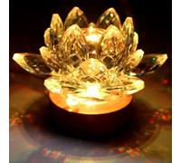 TENGFENG Crystal LED Lotus Light - USB Powered 7 Color Change Crystal Lotus Flower Decoration for Bedroom Table Desktop Bedside Lotus Flower Lamp Night Light Ornament Great Gift Idea