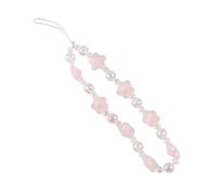 tenghong2021 Boho Cute Phone Charm Chain Strap Beaded Phone Keychain Butterfly Flower Pearl Phone Lanyard for Women Girls, S, Acrylic, No Gemstone