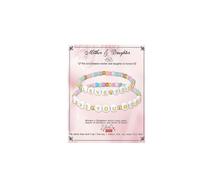 tenghong2021 Colorful Acrylic Beads Bracelets Set for Mom Daughter Gifts Wish Card Handmade Thank You Gifts Love You More Birthday Mother's Day Jewelry, 0.1, Acrylic, no gemstone