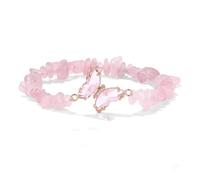 tenghong2021 Crystal Butterfly Bracelet for Women Amethyst Obsidian Beaded Bracelet Natural Stone Crystal Beaded Anxiety Relief Lucky Butterfly Charms Bracelets for Women Jewelry, metal, no gemstone