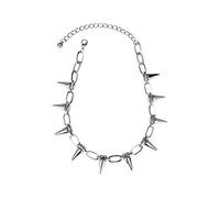 tenghong2021 Punk Spike Chokers Goth Necklaces Mens Chain Choker Collar Punk Streetwear Handmade Adjustable Vintage Rivet Jewelry for Women Girls Choker, Metal, No Gemstone