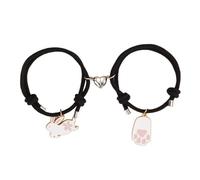 tenghong2021 Rope Easter Bracelet Woman Lovely Rabbit Bracelet for Lovers Friend Friendship Pink Adjustable Bracelet Gift Jewelry, 0.1, Acrylic, no gemstone