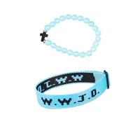tenghong2021 WWJD Braided Rope Beads Bracelet Set for Women Men What Would Jesus Do Handmade Colorful Bracelets Protection Pray Inspirational Religious Christian Bracelet for Women Gifts Jewelry