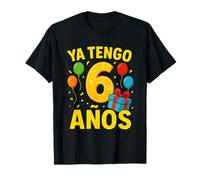 Tengo 6 Años Diseño Festivo Cumpleaños Infantil en Español T-Shirt