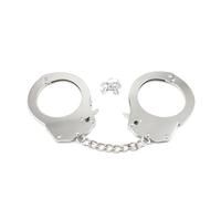 TengRiah Unisex Stainless Steel Cross O-Shaped Metal Handcuffs and Keys, Ankle Cuffs Costume Prop Accessory Party Favors Fake Pretend Play Props Party Supplies, metal Stainless Steel, no gemstone