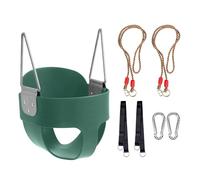 TengRui Kids Soft Plastic Bucket Swing Indoor/Outdoor Child Tree Swing Seat with High Back & Adjustable 180cm Rope for 3+ Years Toddler Baby