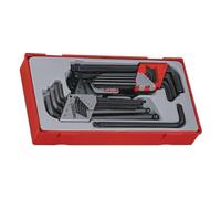Tengtools™ Sweden Combinable 3-in-1 Allen Key Set with Ball Heads, Metric and Inch Hex Sockets, Plus Internal Torx, 28 Pieces