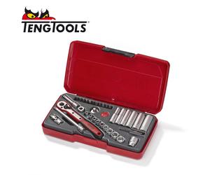 TengTools T1436 1/4" Socket Set 6 pt 36 Pieces