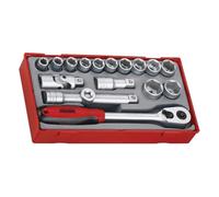 Tengtools TT1218 - 6 - Game Socket Set 1/2 Regular Series Metric 17-Piece