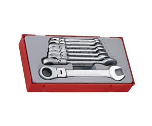Tengtools TT6508RF Toy-Hinged-Metric Ratchet Combination Wrench, Silver