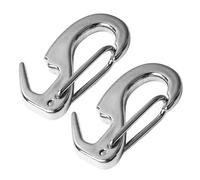TengXiCLP 2 Pcs Stainless Steel Spring Hook 65mm, Rust Snap Hook for Marine Industrial and Household Use, Secure Hanging Solution with Spring Loaded Closure