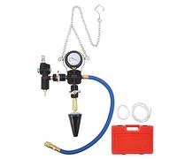 TengXiCLP Coolant Refill Tool Kit, Radiator Pressure Tester Kit, 90psi Accurate Gauge Scale with Flexible Hose, Pneumatic Vacuum Coolant Filler for Universal Vehicle Antifreeze