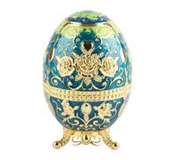 TengXiCLP Egg Shape Toothpick Holder, Alloy Shell with Food Grade PP Inner, Press Type Toothpick Dispenser for Home and Gifts, Sealed Decorative Cute Design