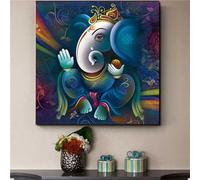 TengYuer DIY 5D Diamond Painting Kits for Adults Diamond Art Indian Elephant God Full Drill Crystal Rhinestone Embroidery Craft Kits for Home Wall Decor 70x70cm