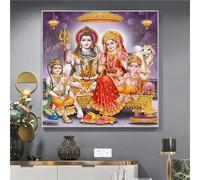 TengYuer DIY 5D Diamond Painting Kits for Adults Diamond Art Indian God Full Drill Crystal Rhinestone Embroidery Craft Kits for Home Wall Decor 50x50cm