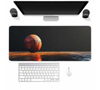 TengYuer Gaming Mouse Mat Basketball, Large Mouse Pad 19.7x9.8x0.08 ich, with Anti-Slip Rubber Base Mousepad XXL, Washable Keyboard Pad, for Gamer Office & Home