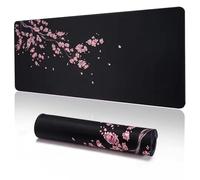 TengYuer Gaming Mouse Mat Large Mouse Pad 31.5x11.8x0.08 inch Extended XXL Long Desk Pad Big Mousepad with Anti-Slip Rubber Base for Keyboard Home Office Gaming Work (Flower Pink)