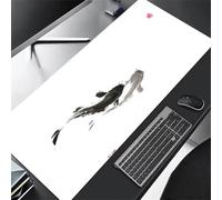 TengYuer Gaming Mouse Mat Large Mouse Pad 59x31.5x0.08 inch Extended XXL Long Desk Pad Big Mousepad with Anti-Slip Rubber Base for Keyboard Home Office Gaming Work (Gray Koi)