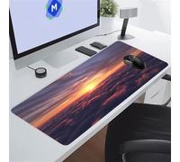 TengYuer Gaming Mouse Pad Large Mouse Mat 35.4x15.7x0.08 inch XXL Extended Desk Pad, Big Keyboard Mousepad, with Non-Slip Base and Stitched Edge for Work Gaming (Sunrise)