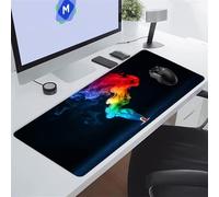 TengYuer Gaming Mouse Pad Large Mouse Mat 39.4x19.7x0.12 inch XXL Extended Desk Pad, Big Keyboard Mousepad, with Non-Slip Base and Stitched Edge for Work Gaming (Colorful Smoke)