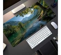 TengYuer Large Gaming Mouse Pad 27.5x15.7x0.12 inch - XXL Extended Mouse Mat Natural Scenery, Smooth Surface Mousepad with Non-Slip Rubber Base & Durable Stitched Edges for Home Office Desk Decor