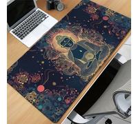 TengYuer Large Gaming Mouse Pad 35.4x15.7x0.12 inch - XXL Extended Mouse Mat Abstract Zen, Smooth Surface Mousepad with Non-Slip Rubber Base & Durable Stitched Edges for Home Office Desk Decor