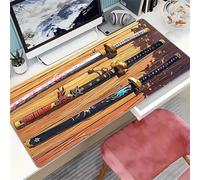 TengYuer Large Mouse Pad 23.6x15.7x0.12 inch, Mouse Mat XXL Samurai sword, Gaming Keyboard Mousepad with Stitched Edge Rubber Sole for Home Office