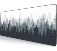 TengYuer Mousepad Misty Forest Landscape 39.4x19.7x0.12inch Gaming Mouse Pads Large Extended Keyboard Pad Anti-Slip Rubber Base and Stitched Edges for PC Laptop Gamer Desk