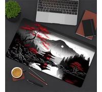 TengYuer XXL Extended Gaming Mouse Pad 31.5x11.8x0.08 inch Mountain Tower Lake Large Mouse Mat, Non-Slip Rubber Base, Smooth Precision Tracking Surface Mousepad for Gamers Home Office