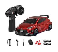 TENIREALX 1:24 RC Drift Car 4WD High Speed Remote Control Hobby Vehicle with Gyro Control, LED Lighting, Dual Mode Tires and Proportional Steering RTR- (Q2 Weihong / D24-04)