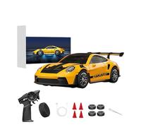 TENIREALX 1:43 Scale RC Drift Car D43-02 2.4GHz Full Proportional 4WD Alloy Racing Car with Gyro, 20KM/H High Speed Adjustable Speed with Silent Bearings & LED Lighting