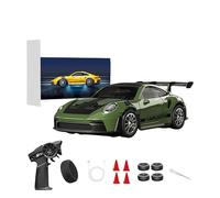 TENIREALX 1:43 Scale RC Drift Car D43-02 2.4GHz Full Proportional 4WD Alloy Racing Car with Gyro, 20KM/H High Speed Adjustable Speed with Silent Bearings & LED Lighting