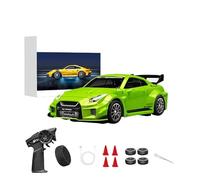 TENIREALX 1:43 Scale RC Drift Car D43-02 2.4GHz Full Proportional 4WD Alloy Racing Car with Gyro, 20KM/H High Speed Adjustable Speed with Silent Bearings & LED Lighting