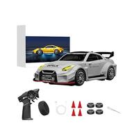 TENIREALX 1:43 Scale RC Drift Car D43-02 2.4GHz Full Proportional 4WD Alloy Racing Car with Gyro, 20KM/H High Speed Adjustable Speed with Silent Bearings & LED Lighting