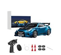 TENIREALX 1:43 Scale RC Drift Car D43-02 2.4GHz Full Proportional 4WD Alloy Racing Car with Gyro, 20KM/H High Speed Adjustable Speed with Silent Bearings & LED Lighting