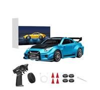 TENIREALX 1:43 Scale RC Drift Car D43-02 2.4GHz Full Proportional 4WD Alloy Racing Car with Gyro, 20KM/H High Speed Adjustable Speed with Silent Bearings & LED Lighting