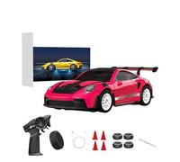 TENIREALX 1:43 Scale RC Drift Car D43-02 2.4GHz Full Proportional 4WD Alloy Racing Car with Gyro, 20KM/H High Speed Adjustable Speed with Silent Bearings & LED Lighting