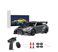 TENIREALX 1:43 Scale RC Drift Car D43-02 2.4GHz Full Proportional 4WD Alloy Racing Car with Gyro, 20KM/H High Speed Adjustable Speed with Silent Bearings & LED Lighting