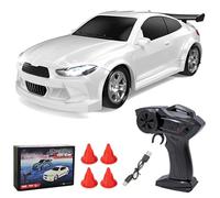 TENIREALX 1: 64 Scale Desktop RC Drift Car, 15Km/h 4WD High Speed RTR Mini Racing Drifting Car with LED Lights, 2.4G Remote Control Racing Vehicles Hobby Gift for Adults