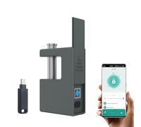 TenixLox Biometric D-Shape Padlock,Tuya APP and Fingerprint Unlocking,Heavy Duty Solid Padlocks Suitable for Container Gates,Warehouses,Mailboxes