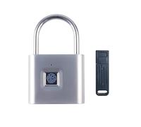 TenixLox Fingerprint Padlock with Emergency Key, IP66 Waterproof Smart Padlock,Biometric High Security Lock for Gym Locker, Shed Locker, Storage Units, Luggages, Suitcases