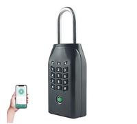 TenixLox Smart Key Lock Box,Fingerprint,Tuya APP and Password Unlocked Key Boxes,Weatherproof for Outdoor Use, Suitable for House Keys (Gray)
